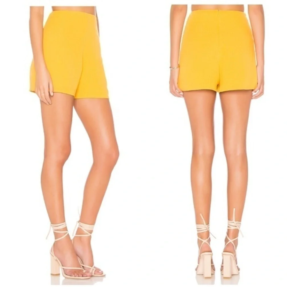 Rachel Pally Revolve High Waist Soft Yellow Gold Shorts Sunflower NWT